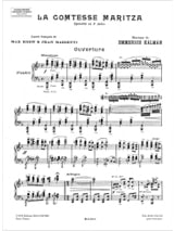 Comtesse Maritza - Emmerich Kalman - Partition - Opéras